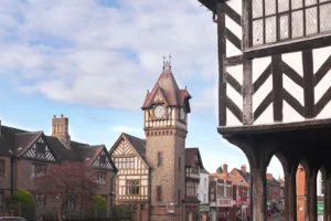 Ledbury clock tower in the high street