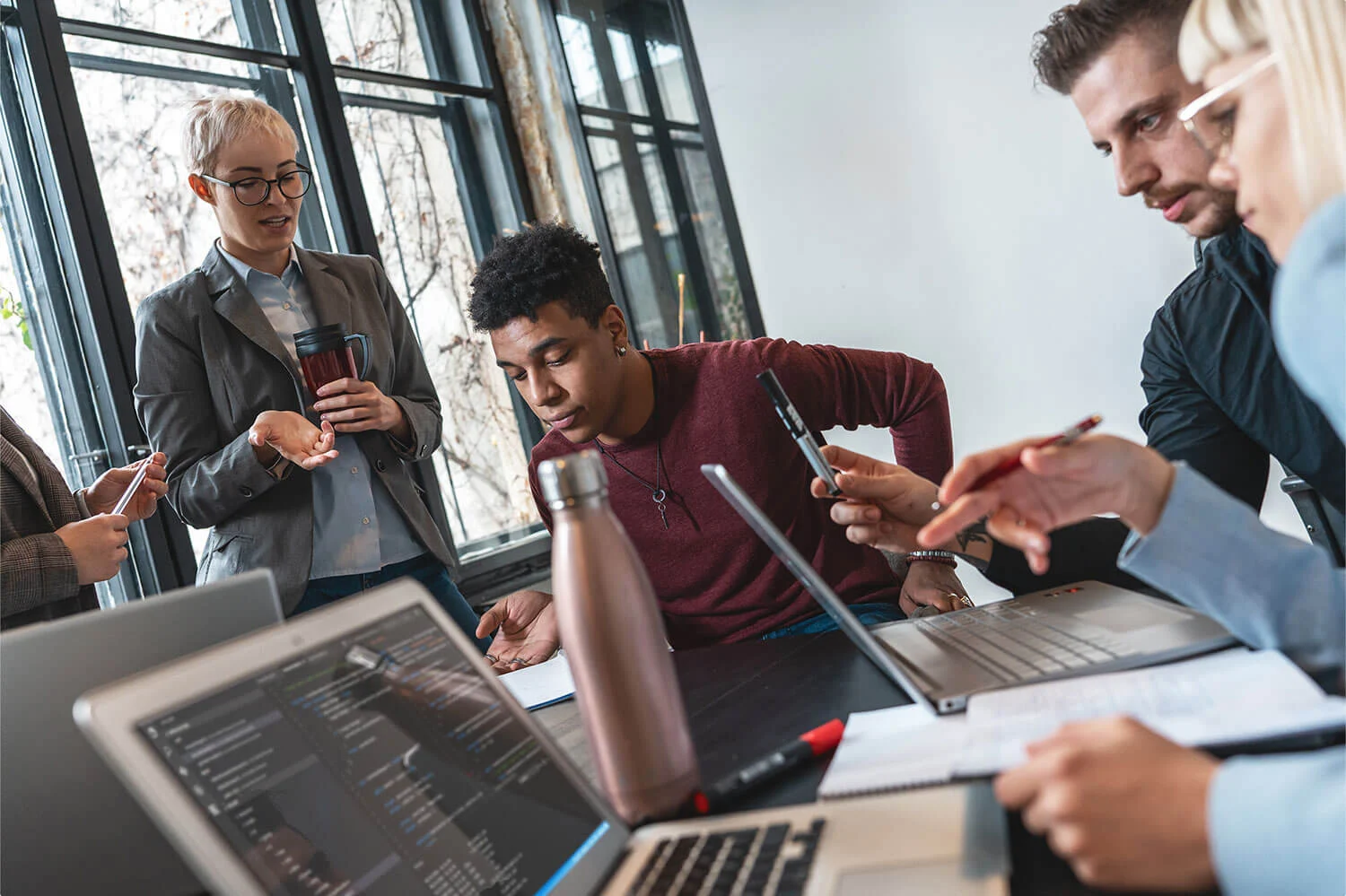 Colleagues working in the office